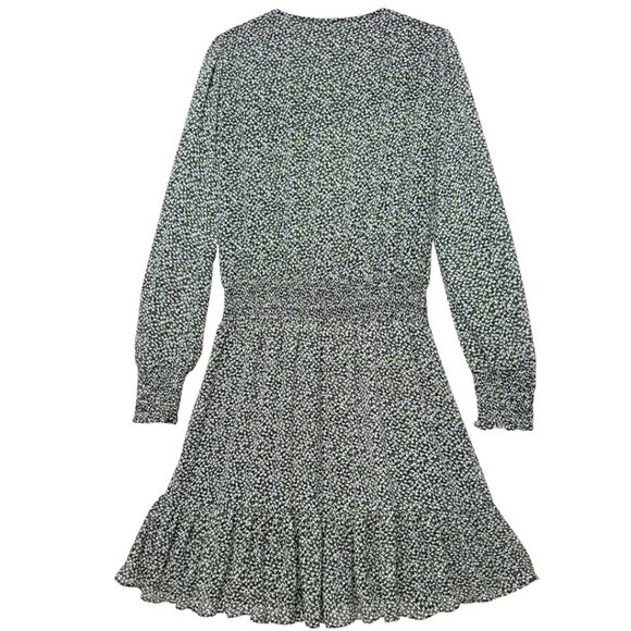 NEW MICHAEL KORS SHEER PRINT RUFFLED DRESS CAREER DAY DRESSING DESIGNER MEDIUM - Picture 5 of 10